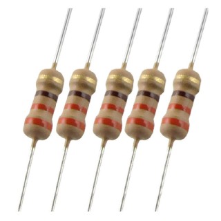 330 Ohm 1/4 Watt Resistor Pack of 40 Pieces
