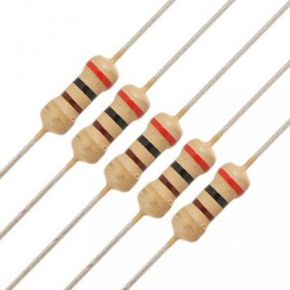 1K Ohm 1/4 Watt Resistor Pack of 40 Pieces