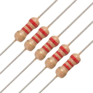 2.2K Ohm 1/4 Watt Resistor Pack of 40 Pieces