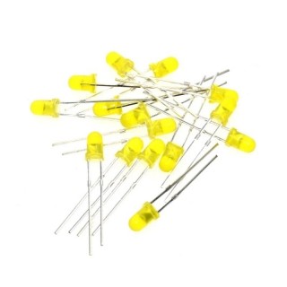 3mm Yellow - Single LED Pack of 20 Pieces