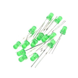 3mm Green - Single LED Pack of 20 Pieces