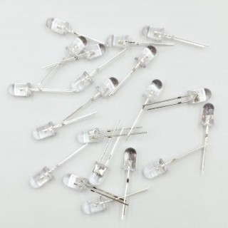 5mm White - Single LED Pack of 20 Pieces