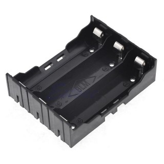 Pointed Tip - 3 Slots 18650 Li-Ion Battery Case
