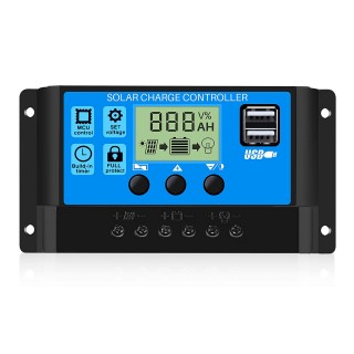 30A 12V/24V - Solar Charge Controller with Dual USB Ports