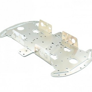1.5mm Silver - 4WD Smart Car Aluminum Chassis