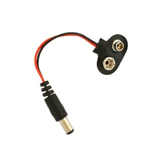 9v DC - 6F22 Battery to Male 2.1mm Barrel Jack Power Cable
