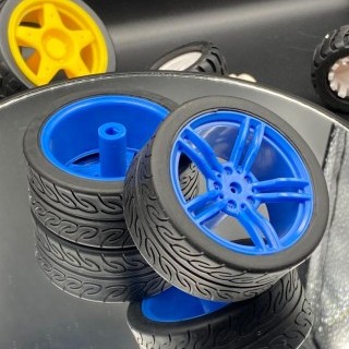 65mm Blue - Sports TPE Plastic Wheel Set of 2 Pieces
