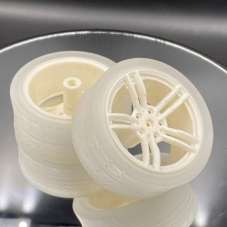 65mm White - Sports TPE Plastic Wheel Set of 2 Pieces