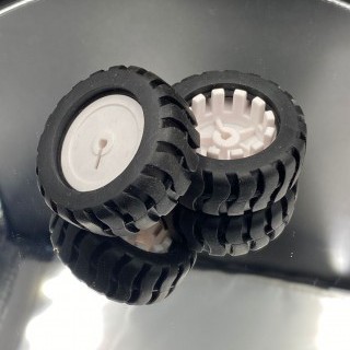 43MM Black - Elite TPE Plastic Wheel Set of 2 Pieces