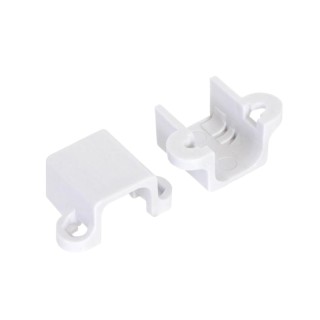 Short-U White - N20 Micro Gear Motor Mounting Bracket Set of 2 Pieces