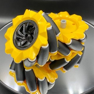 80mm Yellow - Mecanum Wheel Set of 2 Pieces
