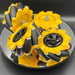 80mm Yellow - Mecanum Wheel Set of 4 Pieces