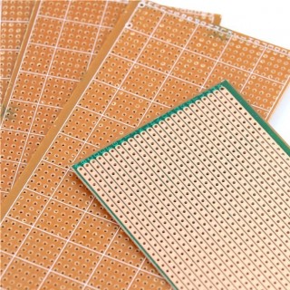 6.5x14.5cm Wooden - Single Layer Lined Veroboard