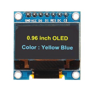 0.96 Inch SPI OLED Display - Yellow/Blue