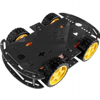 2mm Black - 4WD Smart Car Acrylic Chassis