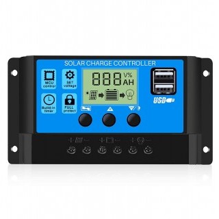60A 12V/24V - Solar Charge Controller with Dual USB Ports