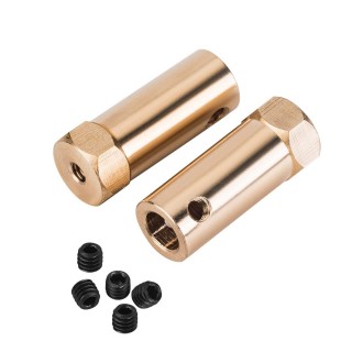 5mm Golden - Long Flexible Coupling Connector of 2 Pieces