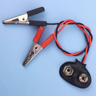 6F22 9V Battery Connector with Alligator Clips