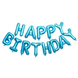 Happy Birthday Aluminium Foil 16 Inch Letter Ballon Set - Light Blue