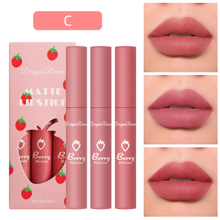 Box C - Strawberry Velvet Matte Soft Fog Lip Gloss
