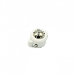 0.4 Inch White - Tiny Metal Ball Caster