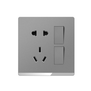 Five Hole Double Switch - AC 220V 16A Wall Mount Switch Panel