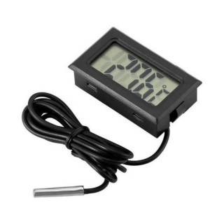 5M Black - Digital Thermometer with Stainless Steel Sensor Probe