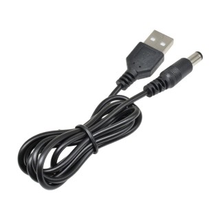 5v DC - USB A to Male 2.1mm Barrel Jack Cable