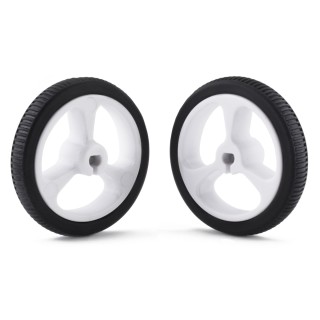 34mm White - ZJ327 D-Axis Tracking Rubber Wheel Pair