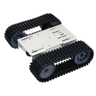 Silver TP101 - Dual 12V Motorised Tracked Robot Tank Chassis