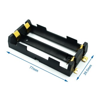 SMT Tip - 2 Slots 18650 Li-Ion Battery Case