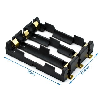 SMT Tip - 3 Slots 18650 Li-Ion Battery Case