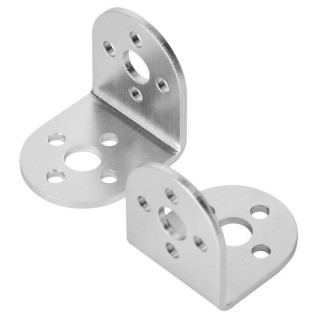 L Shaped Silver - Robotic Arm Servo Bracket