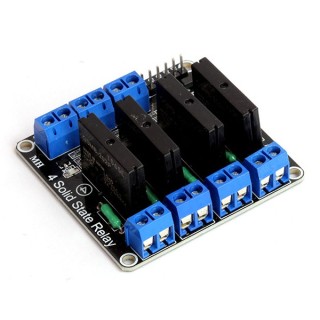 12v Black - 4 Channels Solid State Relay Shield