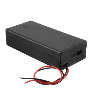8.4v Black - 18650 Li-Ion Extended Cable Battery Case with Switch