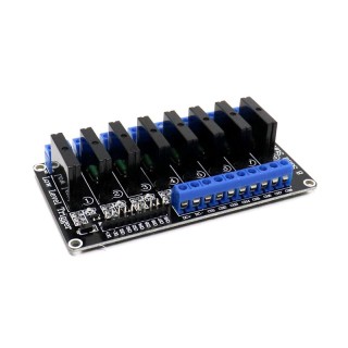 5v Black - 8 Channels Solid State Relay Shield