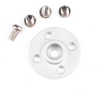 Round Silver - 25T Aluminum Servo Horn