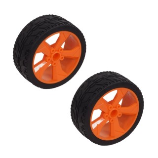 65mm Orange - Elite TPE Plastic Wheel Set of 2 Pieces