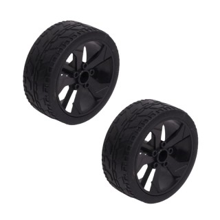 65mm Black - Elite TPE Plastic Wheel Set of 2 Pieces