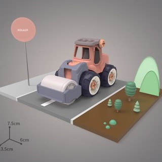 Road Roller - C001 Removable Assembly Engineering Vehicle
