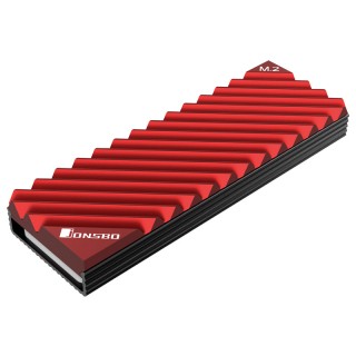 Red - PCIE NVMe M.2 SSD Aluminum Heat Sink