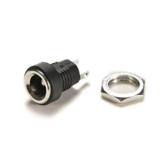 DC-022B Black - DC Panel Mount Round Socket