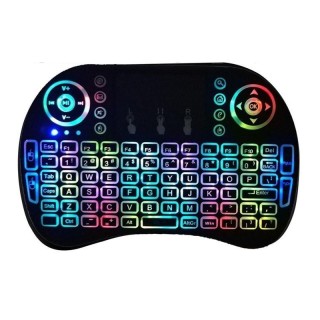 Rampant Backlit - i8 Wireless Mini Black Keyboard with Touchpad