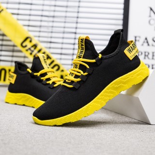 40 Yellow - Sports Men's Leisure Breathable Fabric Shoe