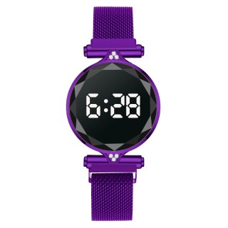 Purple Rose - Women's Casual Digital Round Watch