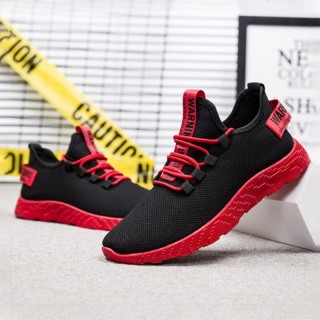 44 Red - Sports Men's Leisure Breathable Fabric Shoe