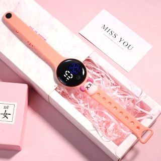 Light Powder Cartoon - Children's Classic Digital Round Watch