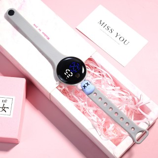 Light Gray Cartoon - Children's Classic Digital Round Watch