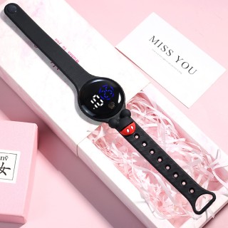 Black Cartoon - Children's Classic Digital Round Watch