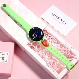 Light Green Cartoon - Children's Classic Digital Round Watch